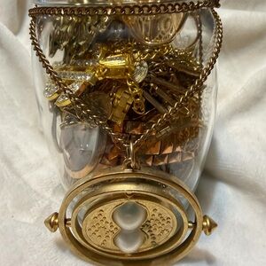 Gold-Tone mystery jewelry jar!!!